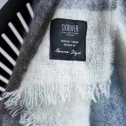 Skriver Collection Mohair Plaid - Bl/Gr