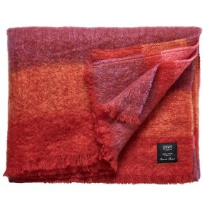 Skriver Collection Mohair Plaid - Rd/Orange 
