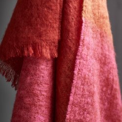 Skriver Collection Mohair Plaid - Rd/Orange 