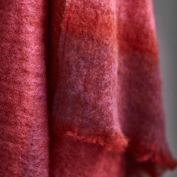 Skriver Collection Mohair Plaid - Rd/Orange 