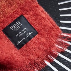 Skriver Collection Mohair Plaid - Rd/Orange 