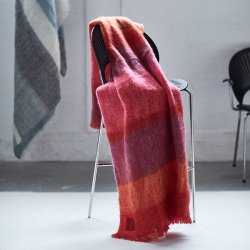 Skriver Collection Mohair Plaid - Rd/Orange 