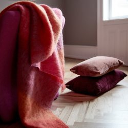 Skriver Collection Mohair Plaid - Rd/Orange 