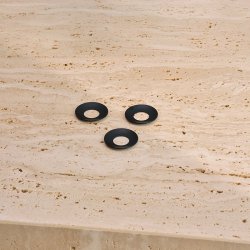 Stoff Nagel Manchet Sort 3 stk