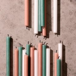 Stoff Nagel Kertelys - Lysegrn - 12 stk