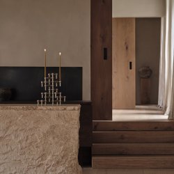 Stoff Nagel Lysestage Brstet Krom 3 stk.