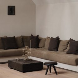 Stoff Nagel Lysestage Brstet Messing 3 stk.