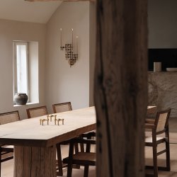 Stoff Nagel Lysestage Brstet Messing