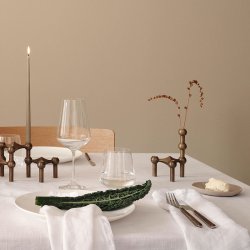 Stoff Nagel Vase Bronzeret Messing