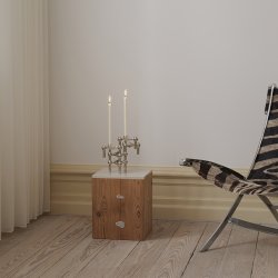 Stoff Nagel Lysestage - Krom