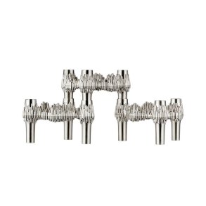 Stoff Nagel Lysestage Quist Brstet Krom 3 stk.