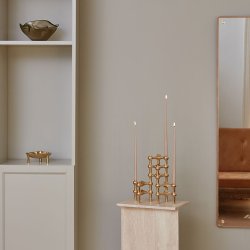 Stoff Nagel Lysestage - Rosa Guld Finish