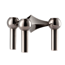 Stoff Nagel Lysestage - Sort Krom 