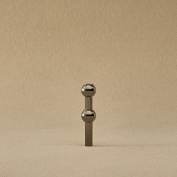 Stoff Nagel Vase Sort Krom