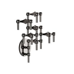 Stoff Nagel Wall Hanger Sort Krom