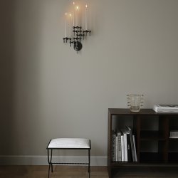 Stoff Nagel Wall Hanger Sort Krom