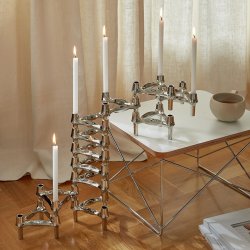 Stoff Nagel BMF Lysestage - Krom - 3 stk.