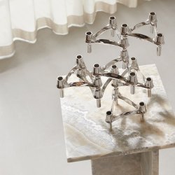 Stoff Nagel BMF Lysestage - Krom - 3 stk.