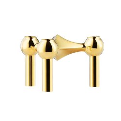 Stoff Nagel Lysestage - Messing