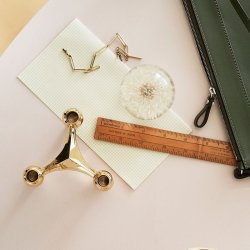 Stoff Nagel Lysestage - Messing