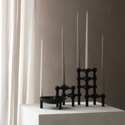 Stoff Nagel Lysestage - Sort