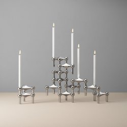 Stoff Nagel Uyuni LED Kertelys - Hvid - 2 Stk.