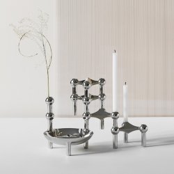 Stoff Nagel Vase - Krom