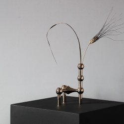 Stoff Nagel Vase - Messing