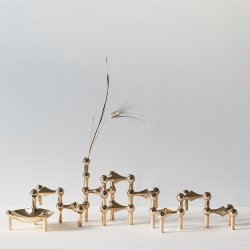 Stoff Nagel Vase - Messing