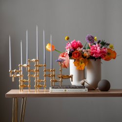 Stoff Nagel Vase - Messing