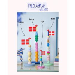 The Clay Play PASHTEL Bordflag i Tr