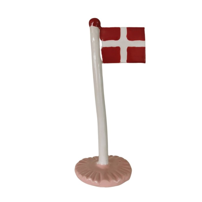 The Clay Play Klassisk Dannebrog Bordflag Blossom Pink 18-23 cm