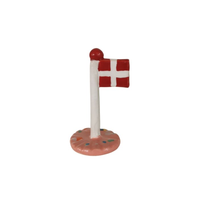 The Clay Play Klassisk Dannebrog Bordflag Blossom Pink Dot 6,5-10 cm