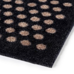 Tica Copenhagen Gulvmtte m. Dots - Sort/Sand - 40x60 cm