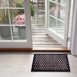 Tica Copenhagen Gulvmtte m. Dots - Sort/Sand - 40x60 cm