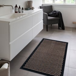 Tica Copenhagen Gulvm�tte m. Dots - Sort/Sand - 67x120 cm