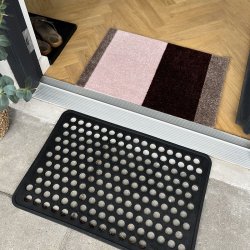 Tica Copenhagen Gulvm�tte Stripes Horisontal Bordeaux/Rose/Sand 40x60 cm