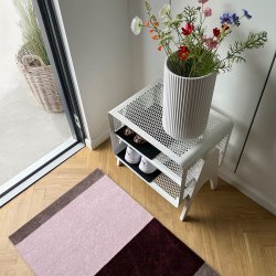 Tica Copenhagen Gulvm�tte Stripes Horisontal Bordeaux/Rose/Sand 60x90 cm