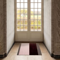 Tica Copenhagen Gulvm�tte Stripes Horisontal Bordeaux/Rose/Sand 60x90 cm