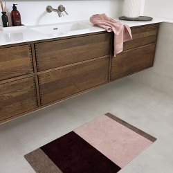 Tica Copenhagen Gulvm�tte Stripes Horisontal Bordeaux/Rose/Sand 60x90 cm