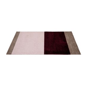 Tica Copenhagen Gulvm�tte Stripes Horisontal Bordeaux/Rose/Sand 67x120 cm