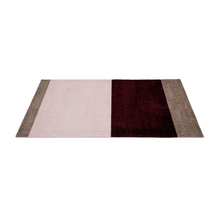 Tica Copenhagen Gulvm�tte Stripes Horisontal Bordeaux/Rose/Sand 67x120 cm