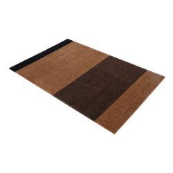 Tica Copenhagen Gulvm�tte Stripes Horisontal Cognac/M�rkebrun/Sort 90x130 cm