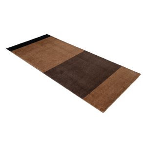 Tica Copenhagen Gulvm�tte Stripes Horisontal Cognac/M�rkebrun/Sort 90x200 cm