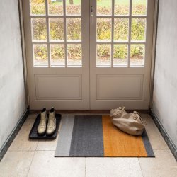 Tica Copenhagen Gulvm�tte Stripes Horisontal - Lys Gr�/Gr�/Dijon 60x90 cm