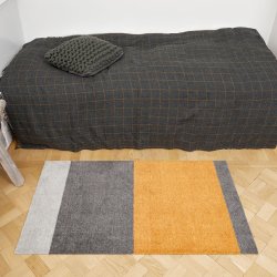 Tica Copenhagen Gulvm�tte Stripes Horisontal - Lys Gr�/Gr�/Dijon 60x90 cm