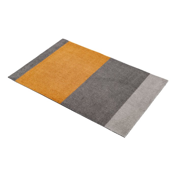 Tica Copenhagen Gulvm�tte Stripes Horisontal - Lys Gr�/Gr�/Dijon 60x90 cm