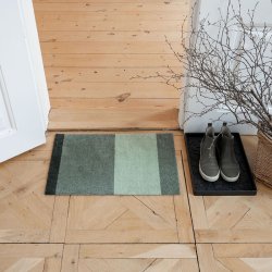 Tica Copenhagen Gulvm�tte Stripes Horisontal - Lys/St�vet/M�rk Gr�n 40x60 cm