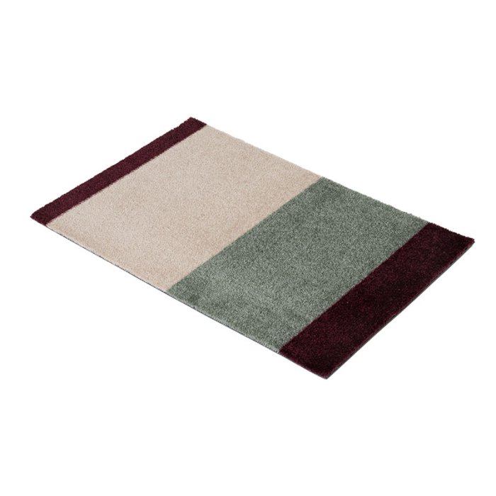 Tica Copenhagen Gulvm�tte Stripes Horisontal Gr�n/Ivory/Bordeaux 40x60 cm