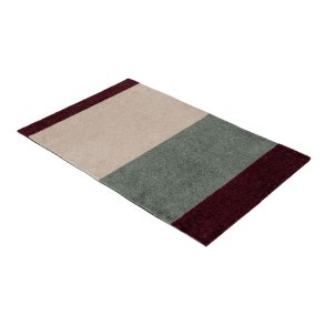 Tica Copenhagen Gulvm�tte Stripes Horisontal Gr�n/Ivory/Bordeaux 60x90 cm